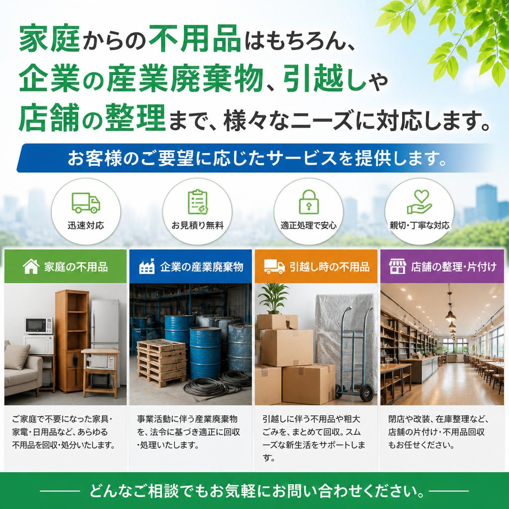 幅広い対応項目