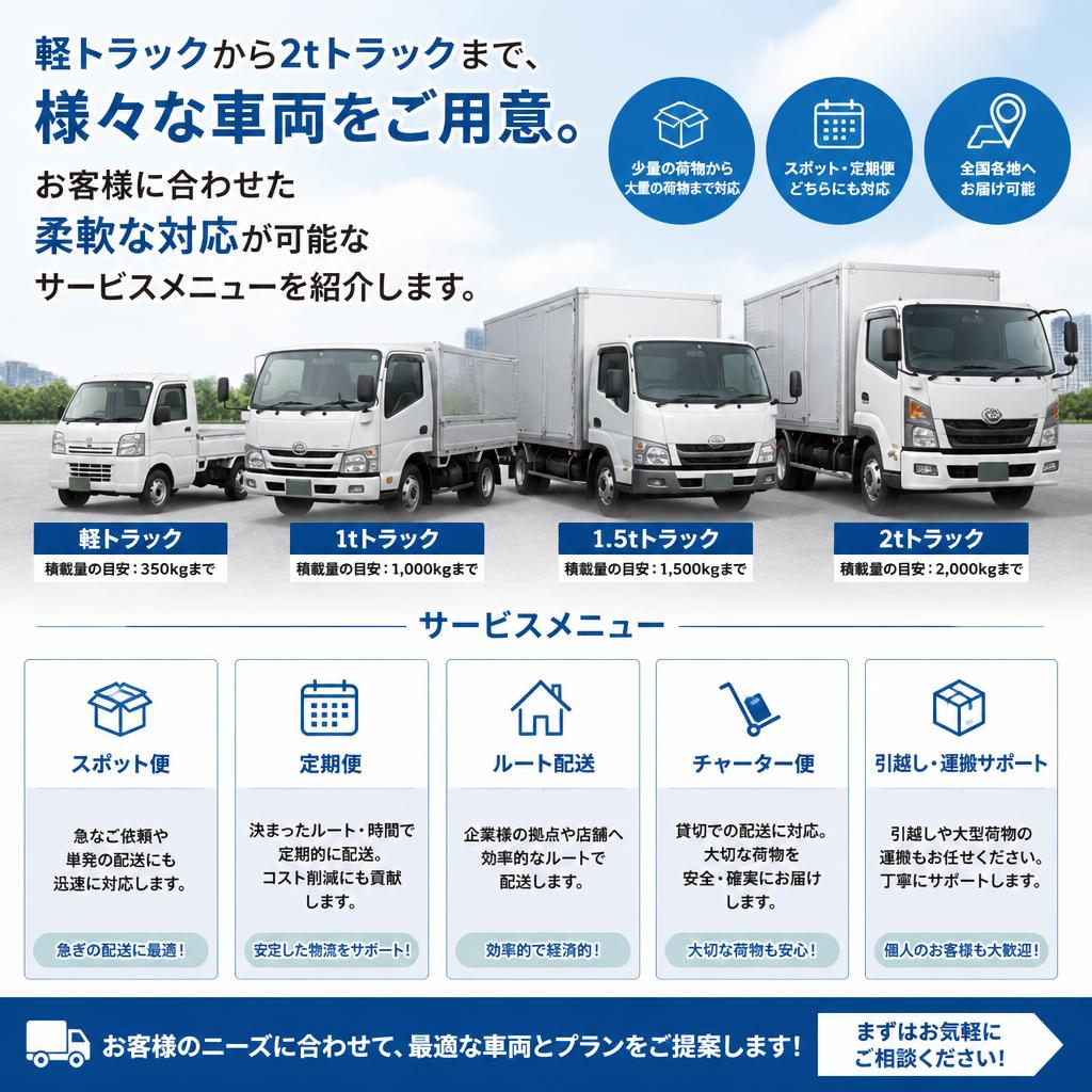 豊富なサービスメニュー
