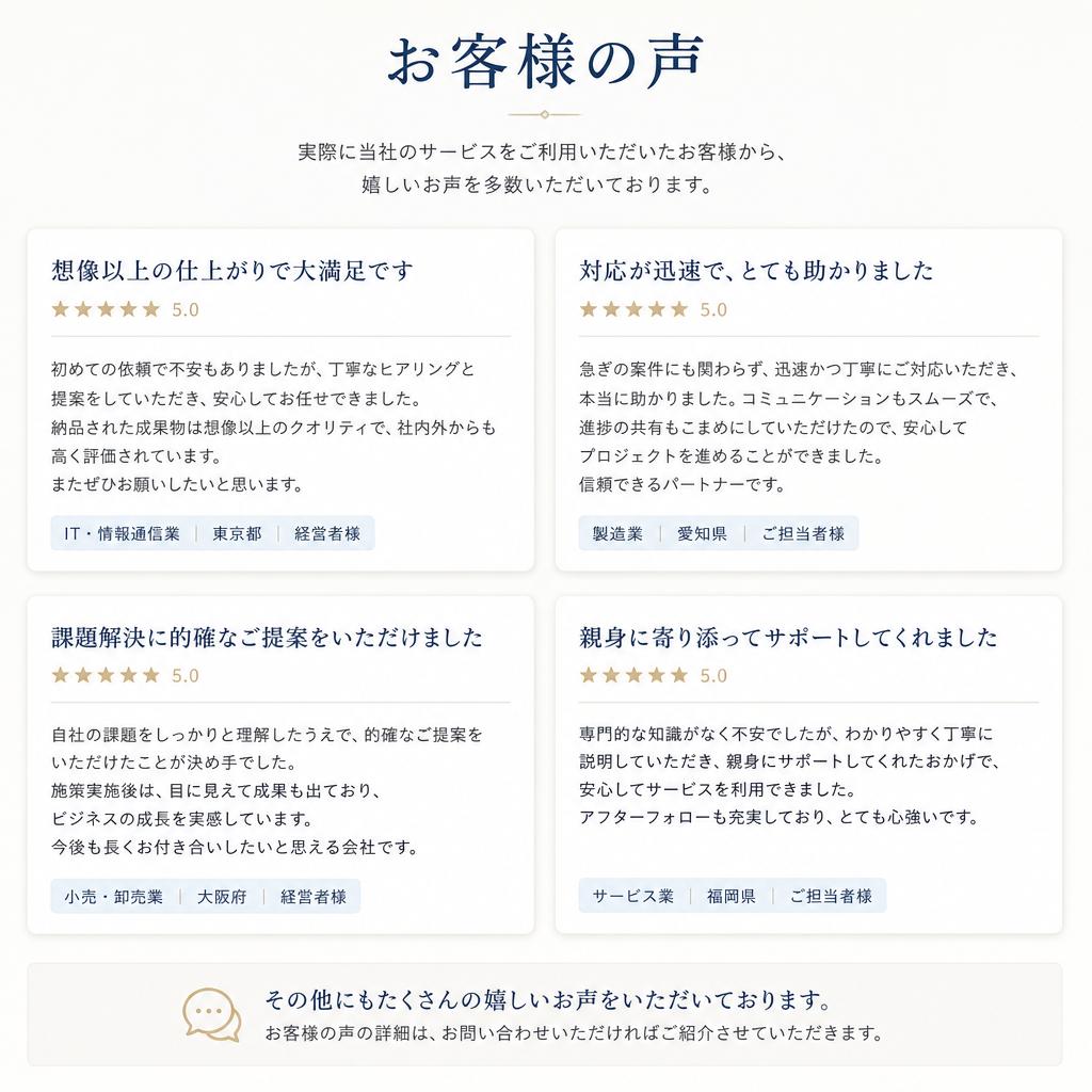 お客様の声