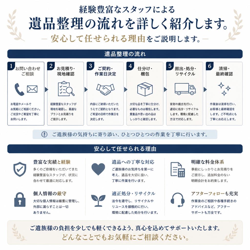 当社の遺品整理サービスとは