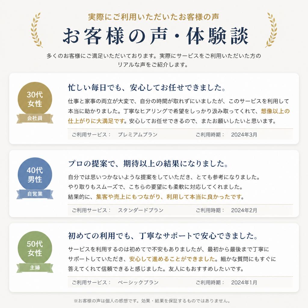 お客様の声