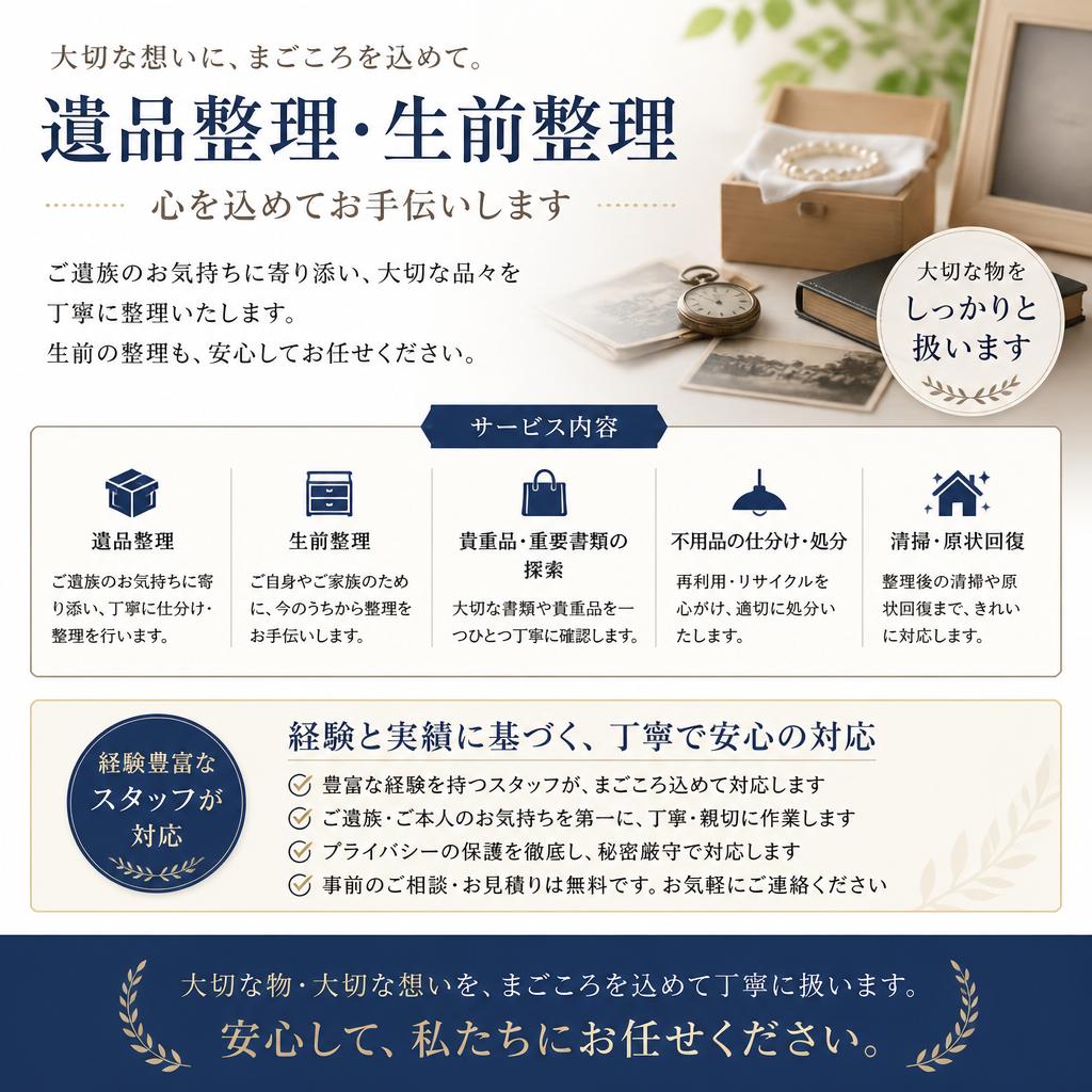 遺品整理・生前整理のサービス