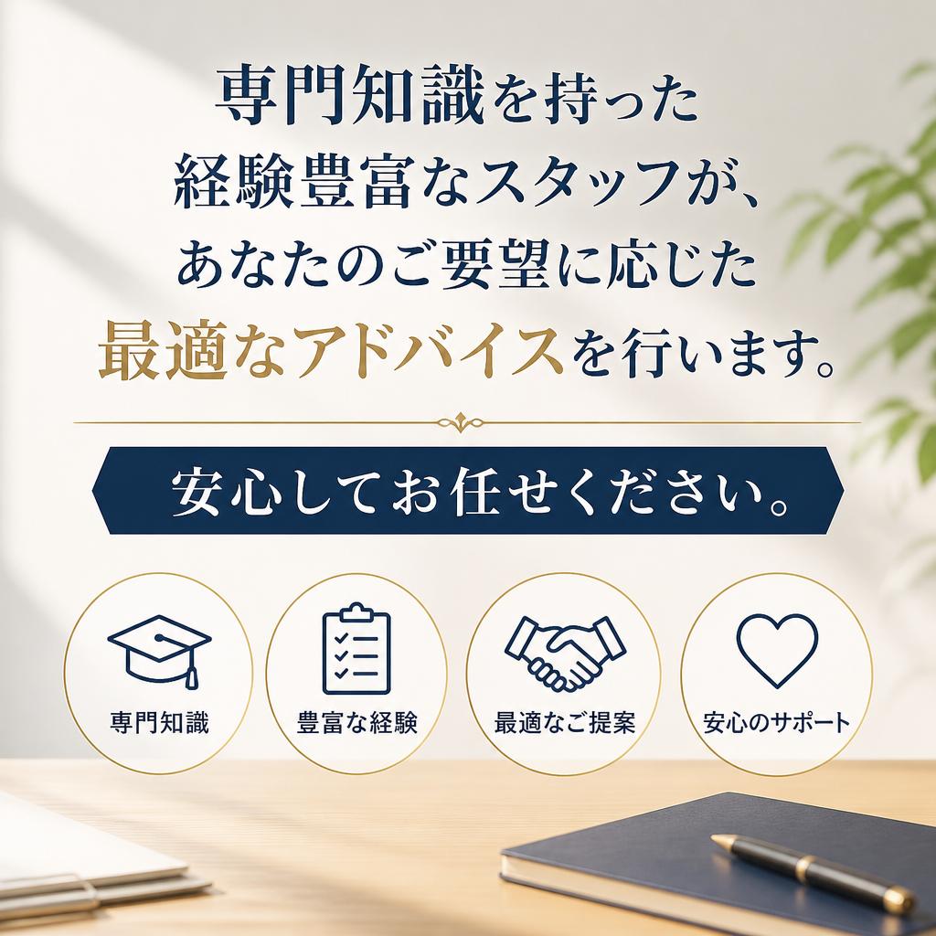 経験豊富なスタッフが対応