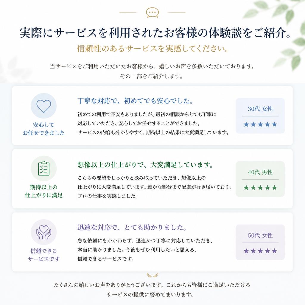 お客様の声