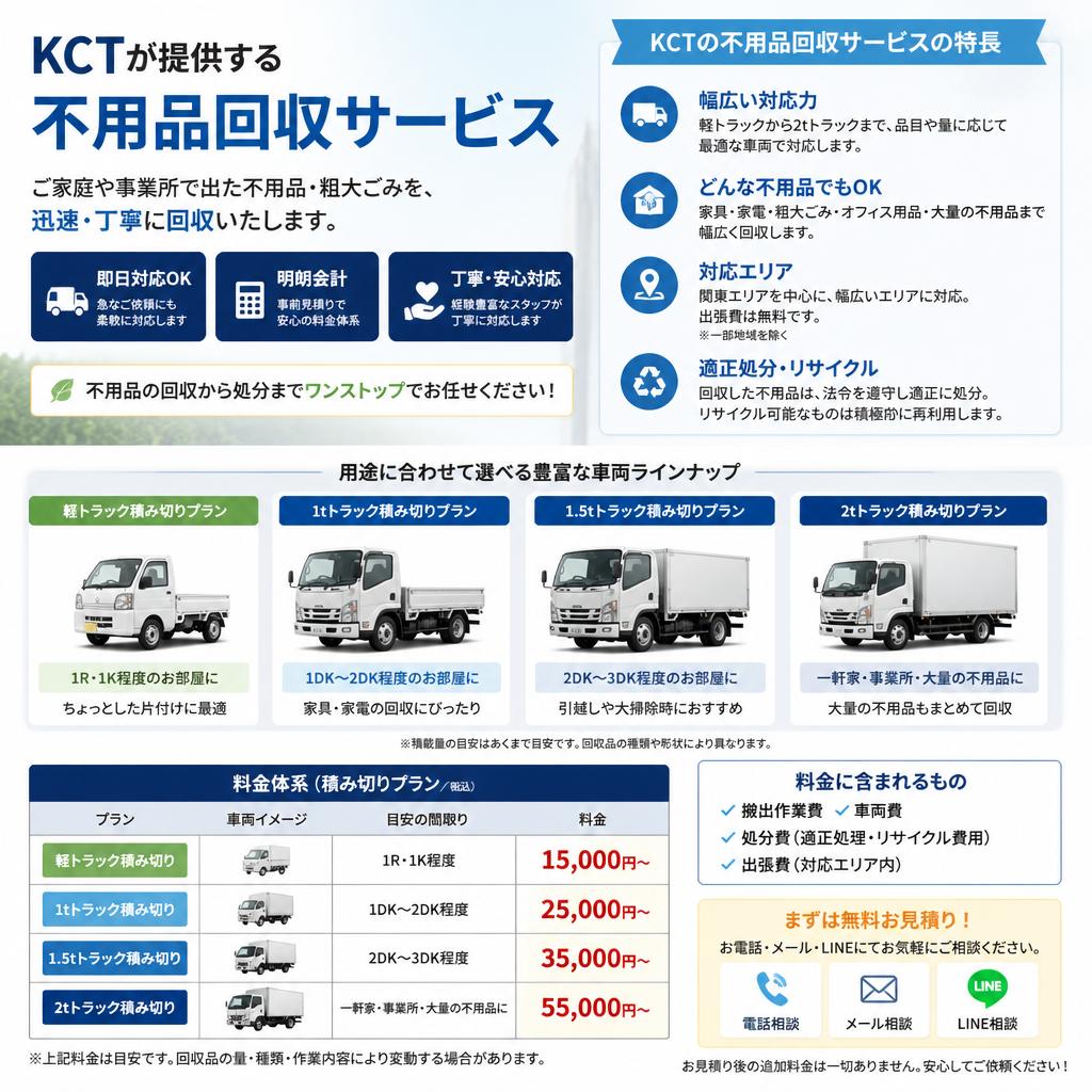 当社の不用品回収サービス
