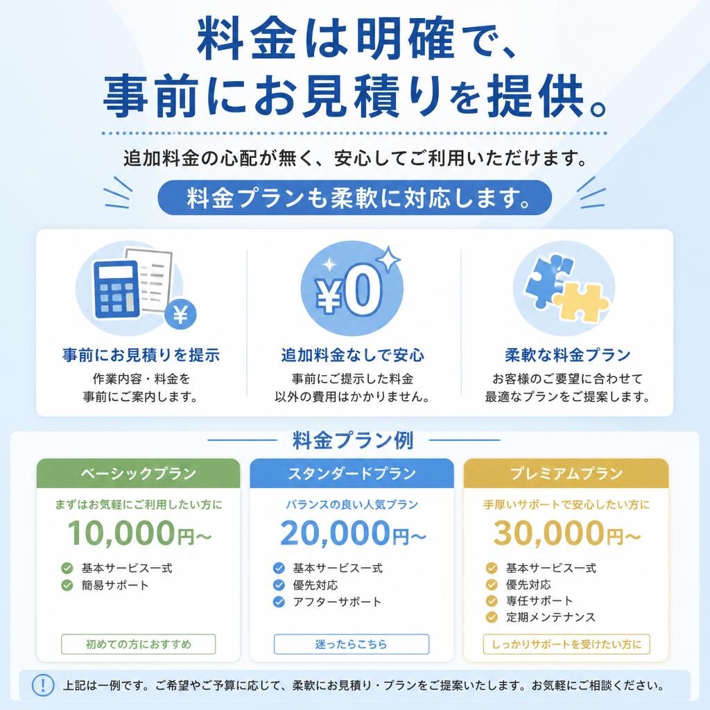 安心の料金体系