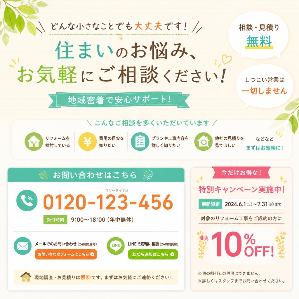 今すぐお問い合わせを！