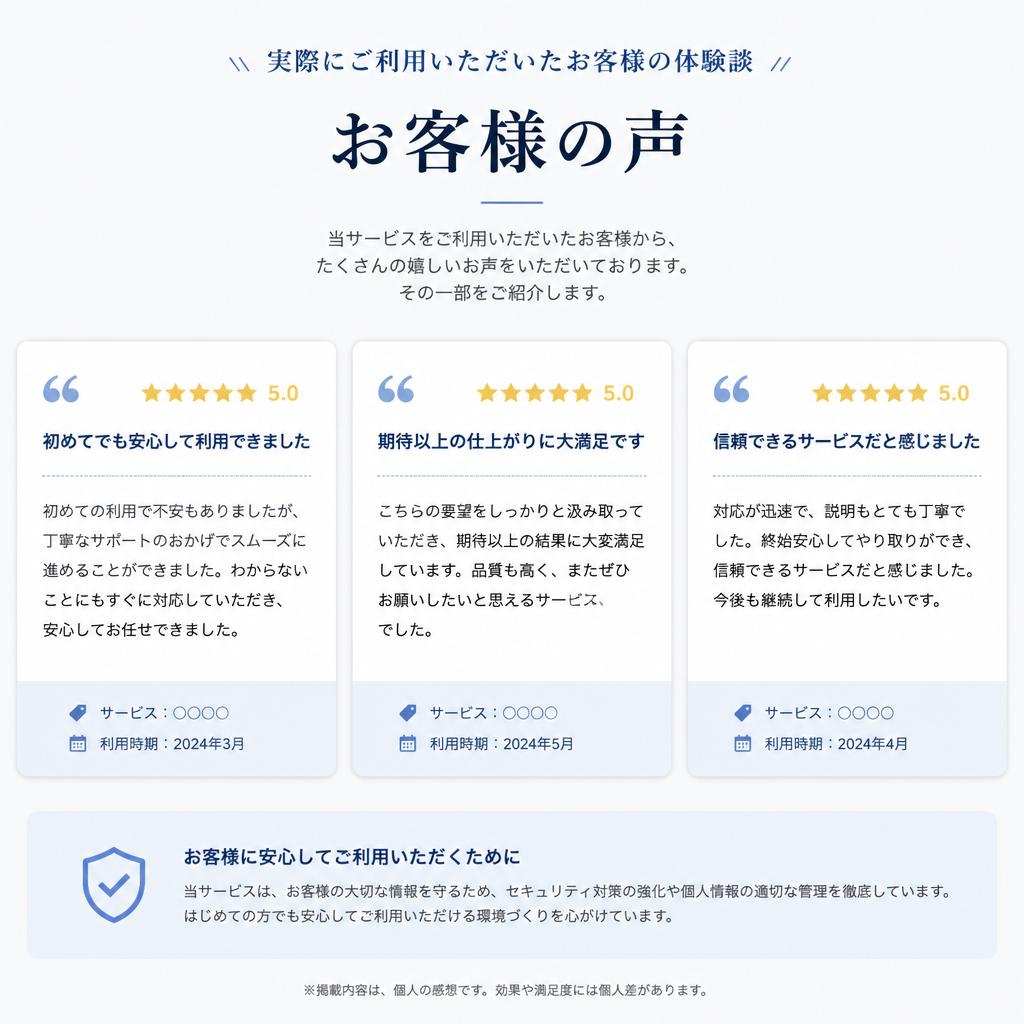 お客様の声