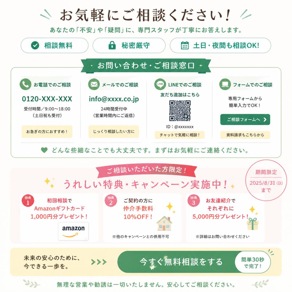 今すぐお問い合わせを！