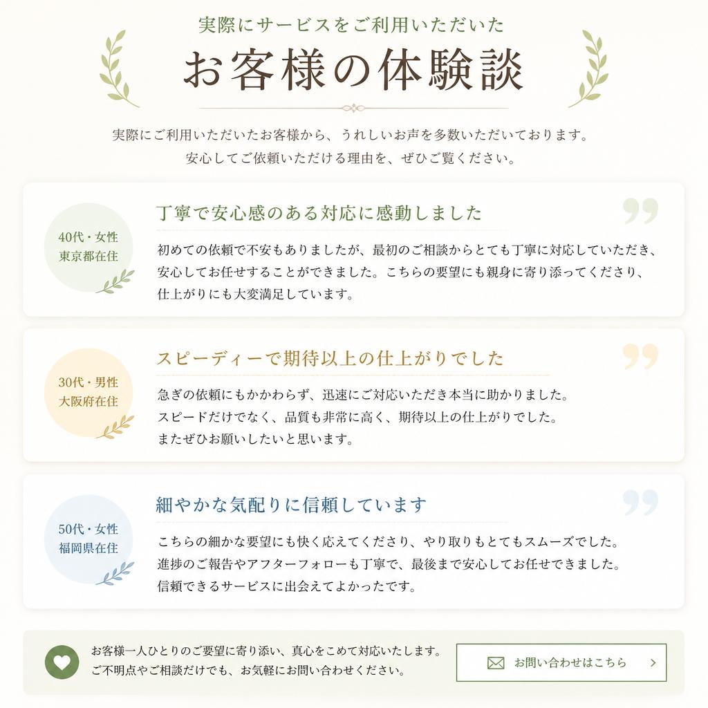 お客様の声