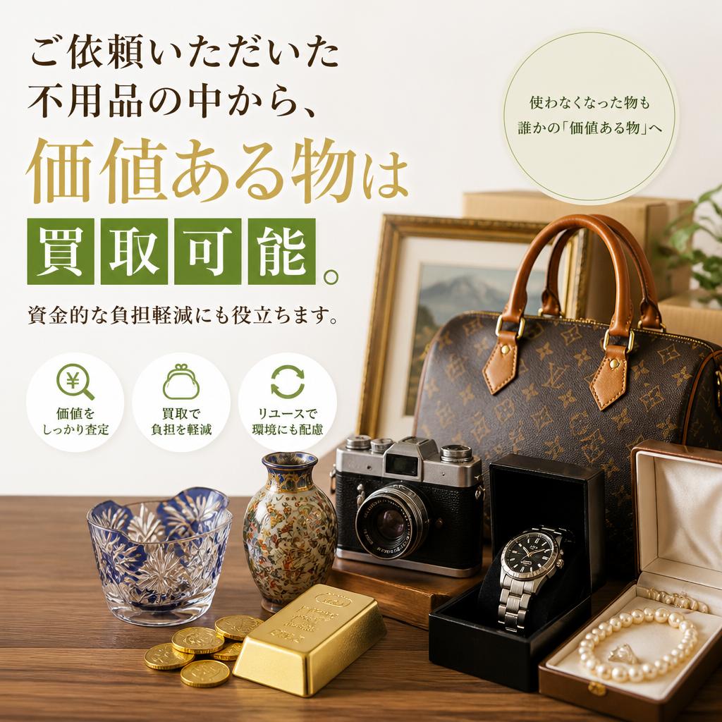 不用品の買取サービスも実施