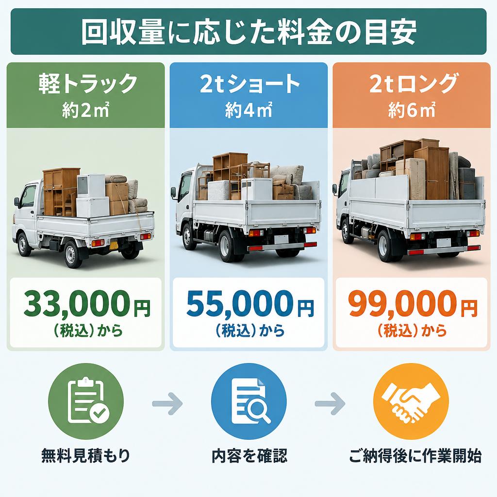 費用の目安がわかる、明朗なトラックプラン