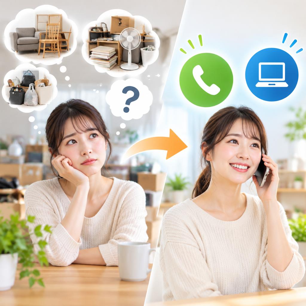 不要品の整理に迷ったら、まずは無料見積もりへ