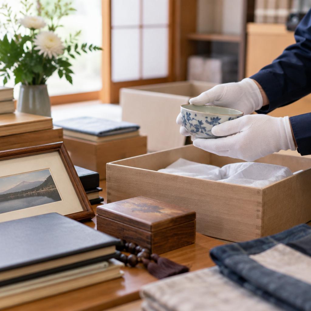 思い出を大切に、遺品を一つひとつ丁寧に整理